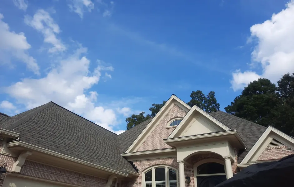a house with a blue sky
