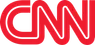 Red CNN logo with interconnected letters on a transparent background