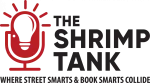 the logo for The Shrimp Tank
