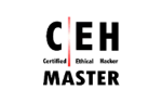 a red and white logo