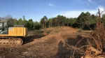 a tractor in a field