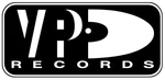 Black and white V/PD Records logo with stylized text inside a rounded rectangle