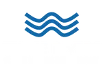 Three Rivers Public Budget Management logo with three blue wavy lines above bold white text on black background.