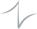 Abstract geometric star shape with white and gray curved lines on a black background