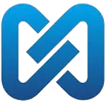 Stylized blue logo featuring interconnected geometric shapes representing innovation and technology.