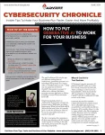 Cybersecurity Chronicle June 2024 with tips on generative AI for business and data breach prevention advice.