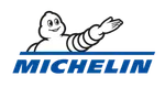 Michelin logo featuring the iconic Bibendum character with an extended arm above the brand name in blue.