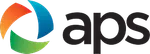 APS logo with colorful curved shapes in orange, blue, and green beside black lowercase letters