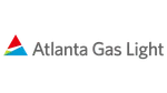 Atlanta Gas Light logo with colored triangle and gray text on white background