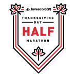 a sign with a red and white design