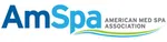 Logo of American Med Spa Association with AmSpa text and green blue swoosh design