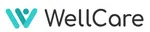WellCare logo with stylized blue W icon and black text on white background