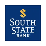 South State Bank logo with gold stylized S symbol above white text on blue background