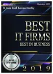 Award certificate for Best IT Firms in 2019 presented by St. Louis Small Business Monthly.