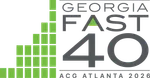 Georgia Fast 40 logo with green and gray geometric design for ACG Atlanta 2026 event.