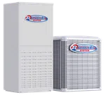 ReliableAir HVAC system units with the logo visible, isolated on a transparent background.