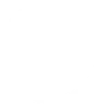White calculator icon with buttons inside a white circle on black background