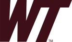 a red and black logo