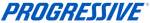 Blue Progressive logo text on a transparent background representing the insurance company brand.