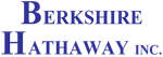 Berkshire Hathaway Inc. logo with bold blue serif font on a white background