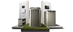 a group of white machines