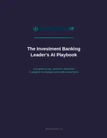 Framework IT cover page for The Investment Banking Leader's AI Playbook guiding safe AI adoption in boutique firms.