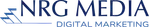 NRG Media logo with stylized blue text and graphic, representing digital marketing services.