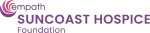 Empath Suncoast Hospice Foundation logo with purple and pink circular emblem and text