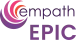 Empath EPIC logo with stylized purple and orange circular waves and purple text on white background.