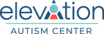 Elevation Autism Center logo with stylized letter A and clean blue and red design