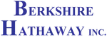 Berkshire Hathaway Inc. logo with bold blue serif font on a white background