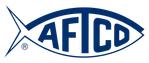 Navy blue AFICO logo shaped like a fish with stylized letters inside the outline.