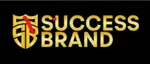 Gold and red Success Brand logo on a black background with shield and stylized lettering