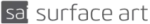 Surface Art logo in gray featuring a grid icon and lowercase typography on a transparent background