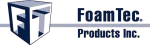FoamTec Products Inc. logo featuring stylized 3D letters FT and company name in blue.