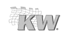 KW logo with checkered flag design symbolizing racing and performance on black background