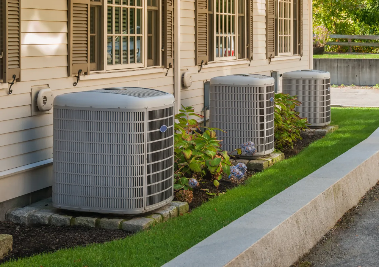 air conditioning units outside house