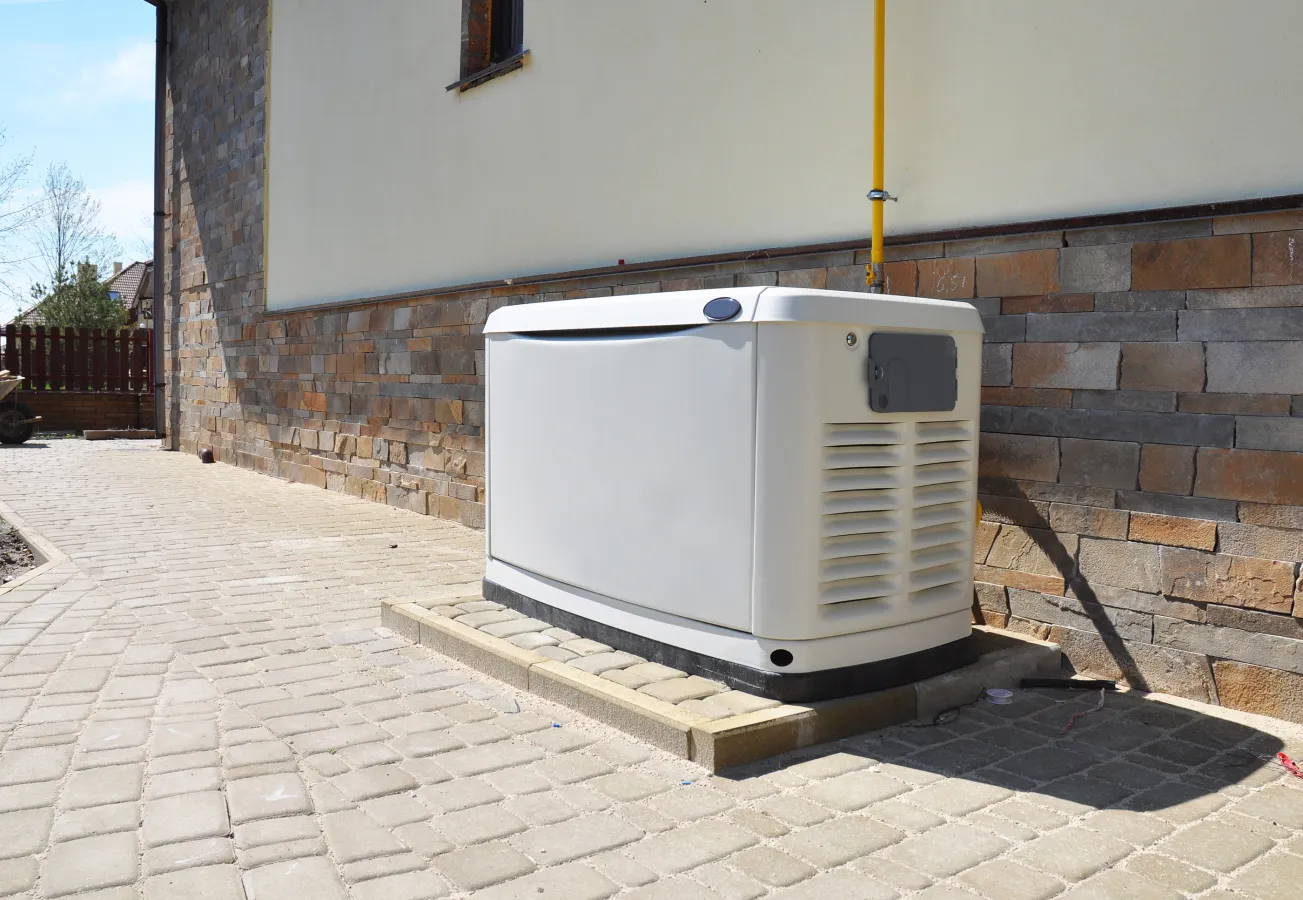 outside heating and cooling unit