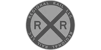 Regional Rail LLC logo with transparent background featuring circular design and RR initials