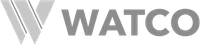 Watco logo with stylized W and company name in gray on transparent background