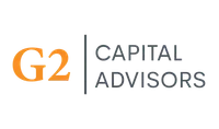 G2 Capital Advisors logo featuring orange and gray text on a transparent background