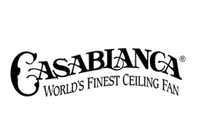 Casablanca logo with stylized text and tagline World's Finest Ceiling Fan in black.