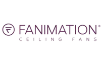 Fanimation Ceiling Fans logo with stylized F icon and purple text on transparent background