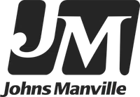 Johns Manville roofing products logo, certified installer for commercial roofing membranes insulation and building materials, Mattco Roofing Texas