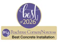 Best of 2026 award badge for Best Concrete Installation in Peachtree Corners/Norcross area