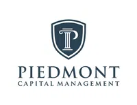 Piedmont Capital Management logo with a stylized column and shield emblem in dark blue.