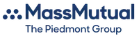 MassMutual logo featuring blue text and a geometric symbol representing The Piedmont Group.