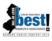 Award logo for Best of the Best Readers Choice Contest 2014 for Monmouth and Ocean Counties
