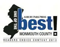Logo for Asbury Park Press One of the Best Monmouth County Readers Choice Contest 2012 award.