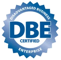 a blue and white logo
